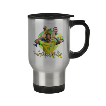 Neymar JR, Stainless steel travel mug with lid, double wall 450ml