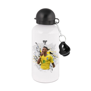 Neymar JR, Metal water bottle, White, aluminum 500ml