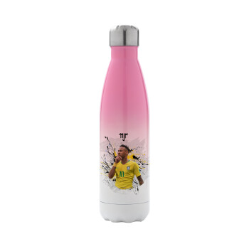 Neymar JR, Metal mug thermos Pink/White (Stainless steel), double wall, 500ml