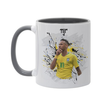 Neymar JR, Mug colored grey, ceramic, 330ml