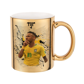 Neymar JR, Mug ceramic, gold mirror, 330ml