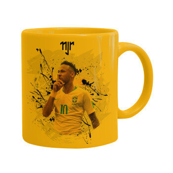 Neymar JR, Ceramic coffee mug yellow, 330ml