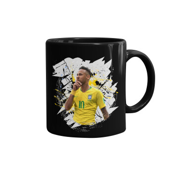 Neymar JR, Mug black, ceramic, 330ml