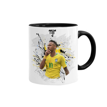 Neymar JR, Mug colored black, ceramic, 330ml