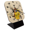 Quartz Table clock in natural wood (10cm)