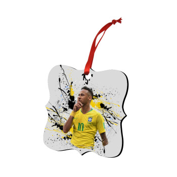 Neymar JR, Christmas ornament polygon wooden 7.5cm