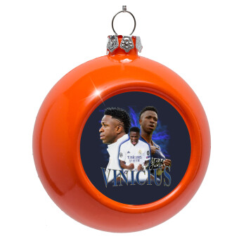 Vinicius Junior, Orange Christmas tree ornament bauble 8cm