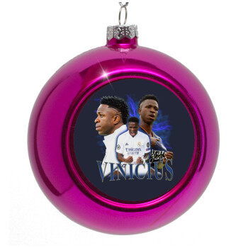 Vinicius Junior, Purple Christmas tree ornament bauble 8cm