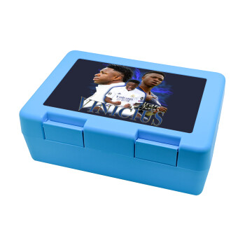 Vinicius Junior, Children's cookie container LIGHT BLUE 185x128x65mm (BPA free plastic)