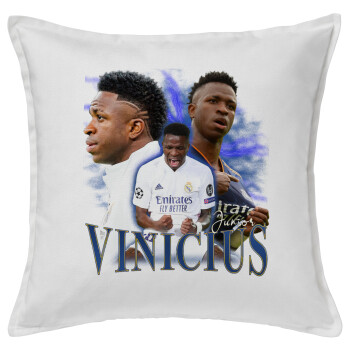 Vinicius Junior, Sofa cushion White 50x50cm includes filling