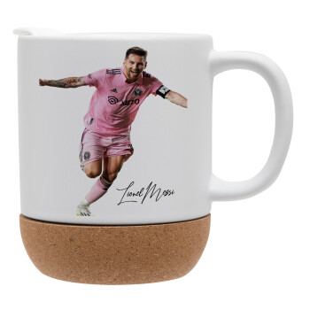 Lionel Messi inter miami jersey, Ceramic coffee mug Cork (MAT), 330ml (1pcs)