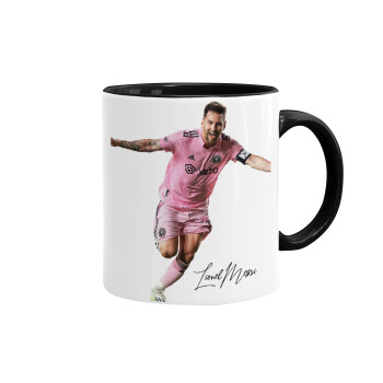 Lionel Messi inter miami jersey, Mug colored black, ceramic, 330ml