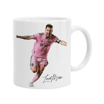 Lionel Messi inter miami jersey, Ceramic coffee mug, 330ml (1pcs)