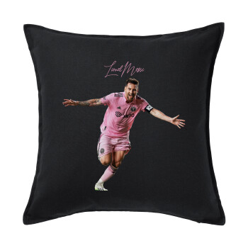 Lionel Messi inter miami jersey, Sofa cushion black 50x50cm includes filling
