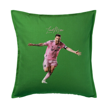 Lionel Messi inter miami jersey, Sofa cushion Green 50x50cm includes filling