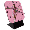 Quartz Wooden table clock with hands (10cm)