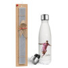 Easter candle, metallic white thermos bottle (500ml) & aromatic flat candle (30cm) (GRAY)