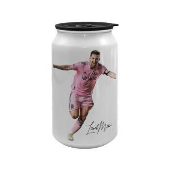 Lionel Messi inter miami jersey, Κούπα ταξιδιού μεταλλική με καπάκι (tin-can) 500ml