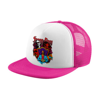 Snoop Dogg, Καπέλο Ενηλίκων Soft Trucker με Δίχτυ Pink/White (POLYESTER, ΕΝΗΛΙΚΩΝ, UNISEX, ONE SIZE)