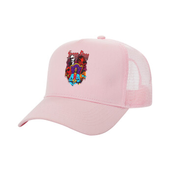 Snoop Dogg, Structured Trucker Children's Hat, with Mesh, PINK (100% COTTON, CHILDREN'S, UNISEX, ONE SIZE)