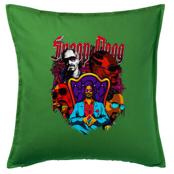 Snoop Dogg, Sofa cushion Green 50x50cm includes filling