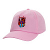 Casual children's baseball cap, 100% Cotton Twill, PINK (COTTON, CHILDREN'S, ONE SIZE)