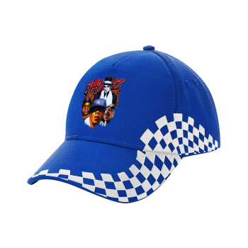 JAY-Z, Adult Ultimate BLUE RACING Cap, (100% COTTON DRILL, ADULT, UNISEX, ONE SIZE)