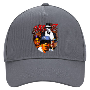 JAY-Z, Ultimate Adult Hat Grey, (100% COTTON DRILL, ADULT, UNISEX, ONE SIZE)