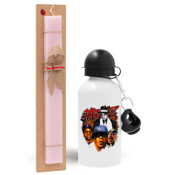 JAY-Z, Easter Set, metallic aluminum bottle (500ml) & aromatic flat Easter candle (30cm) (PINK)