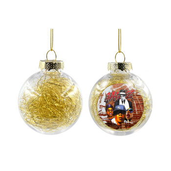 JAY-Z, Transparent Christmas tree ball ornament with gold filling 8cm