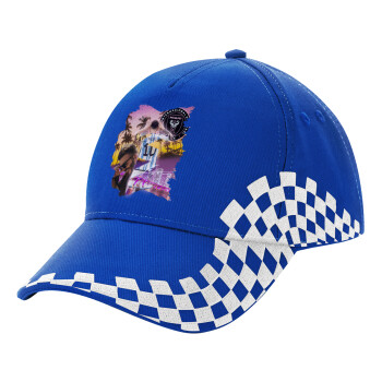 Lionel Messi Miami, Adult Ultimate BLUE RACING Cap, (100% COTTON DRILL, ADULT, UNISEX, ONE SIZE)