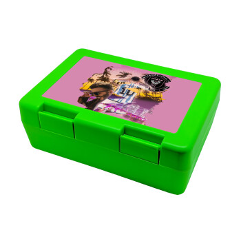 Lionel Messi Miami, Children's cookie container GREEN 185x128x65mm (BPA free plastic)