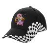 Adult Ultimate BLACK RACING Cap, (100% COTTON DRILL, ADULT, UNISEX, ONE SIZE)