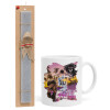 Easter Set, Ceramic Cup (330ml) & Easter aromatic flat candle (30cm) (GRAY)