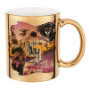 Mug ceramic, gold mirror, 330ml