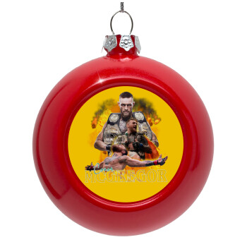 Conor McGregor Notorious, Red Christmas tree ornament bauble 8cm