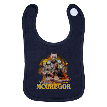 Conor McGregor Notorious, Σαλιάρα με Σκρατς 100% Organic Cotton Μπλε (0-18 months)