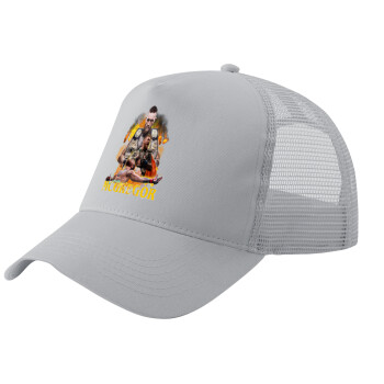 Conor McGregor Notorious, Adult Structured Trucker Hat, with Mesh, GRAY (100% COTTON, ADULT, UNISEX, ONE SIZE)