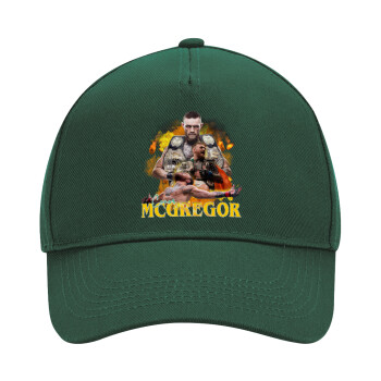 Conor McGregor Notorious, Adult Ultimate Hat GREEN, (100% COTTON DRILL, ADULT, UNISEX, ONE SIZE)