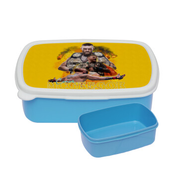 Conor McGregor Notorious, ΜΠΛΕ παιδικό δοχείο φαγητού (lunchbox) πλαστικό (BPA-FREE) Lunch Βox M18 x Π13 x Υ6cm