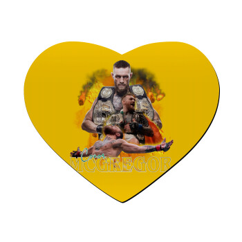 Conor McGregor Notorious, Mousepad heart 23x20cm