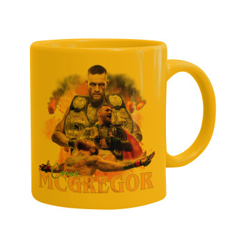 Conor McGregor Notorious, Κούπα, κεραμική κίτρινη, 330ml