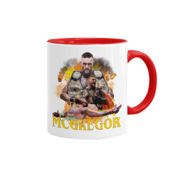 Conor McGregor Notorious, Mug colored red, ceramic, 330ml