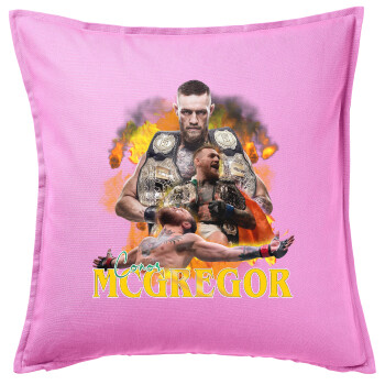 Conor McGregor Notorious, Sofa cushion Pink 50x50cm includes filling