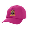 Children's Baseball Cap, 100% Cotton Twill, Fuchsia (COTTON, CHILDREN'S, UNISEX, ONE SIZE)