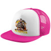 Child's Soft Trucker Hat with Pink/White Mesh (POLYESTER, CHILD, ONE SIZE)