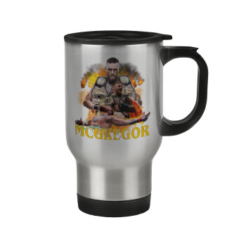 Conor McGregor Notorious, Stainless steel travel mug with lid, double wall 450ml