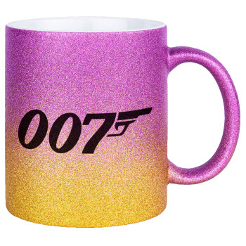 James Bond 007, Κούπα Χρυσή/Ροζ Glitter, κεραμική, 330ml