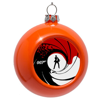 James Bond 007, Orange Christmas tree ornament bauble 8cm