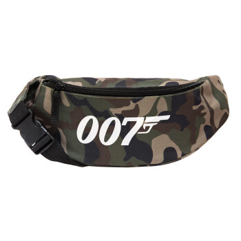 James Bond 007, Unisex τσαντάκι μέσης (μπανάνα) χρώματος παραλλαγή Jungle με 2 τσέπες